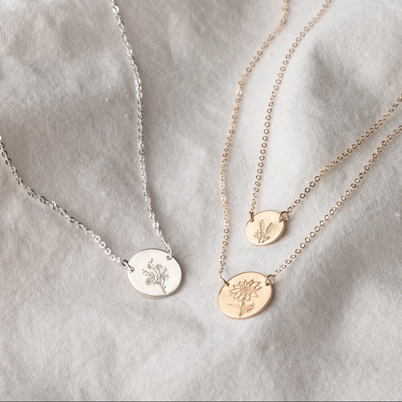 Cherry Blossom March Flower Japanese Necklace